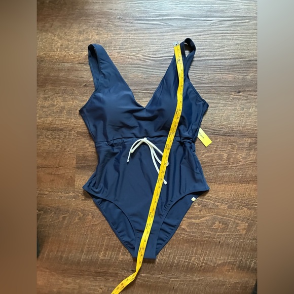 Summersalt one-piece bathing suit navy blue tie-waist Backflip Swimsuit NWT 12 - Picture 12 of 13